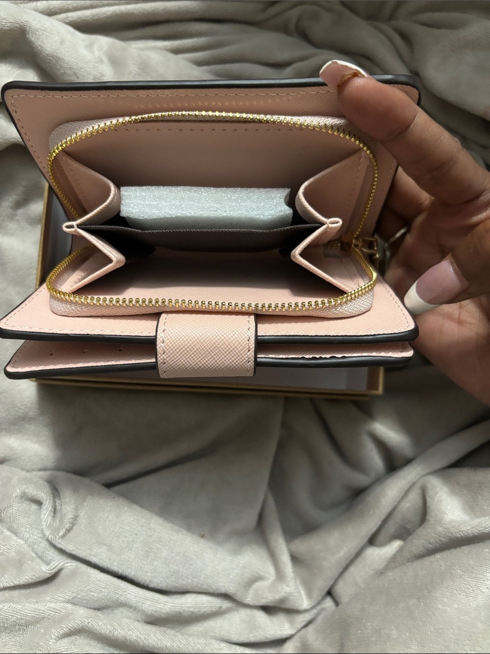 COACH Pink Floral Embroidered Leather Wallet