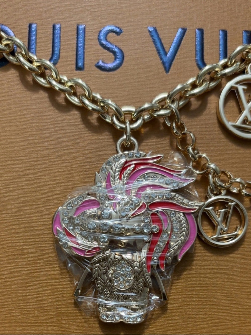LV Gold-Tone Purse Chain