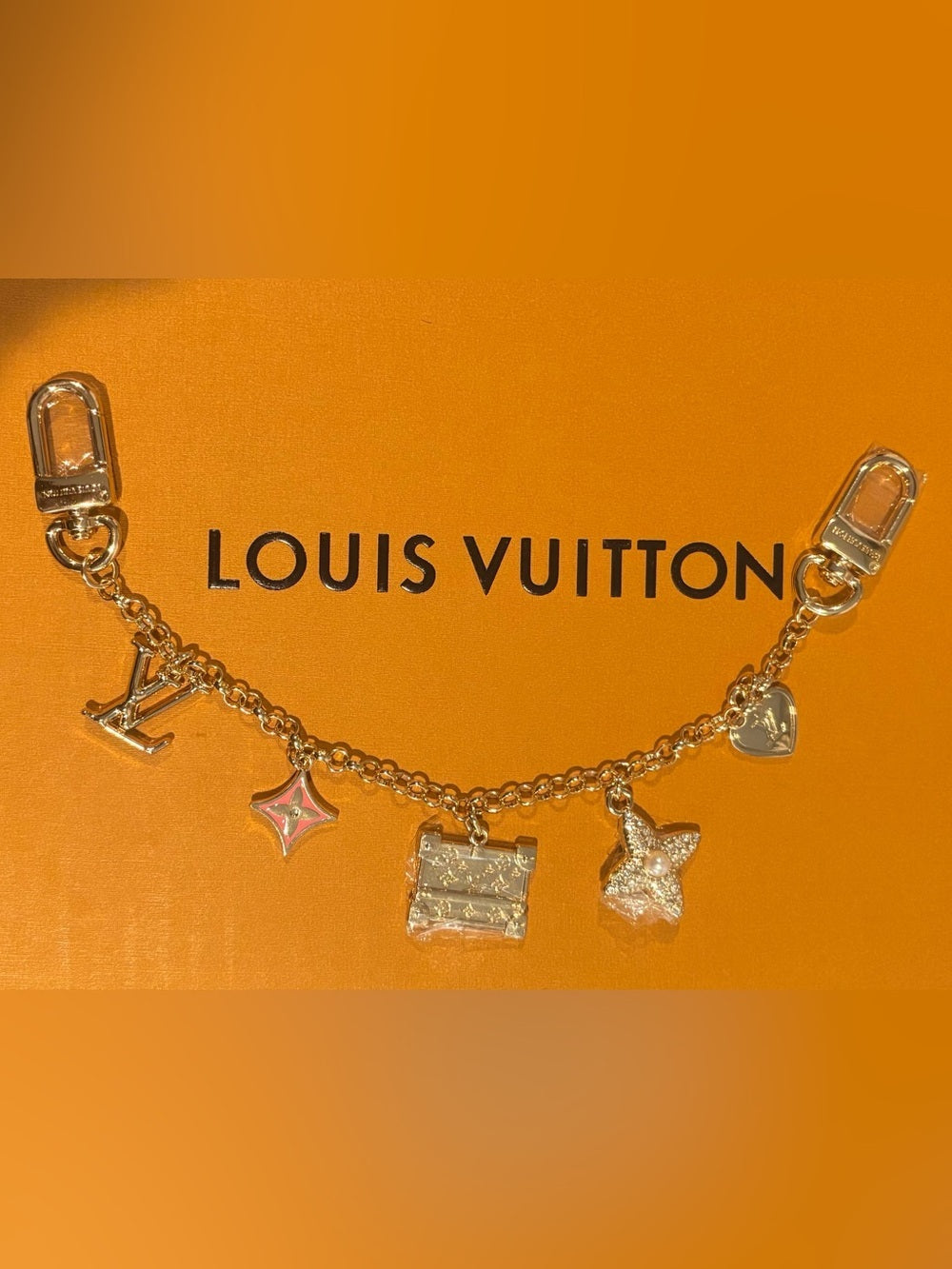 LV Gold-Tone Monogram Charm