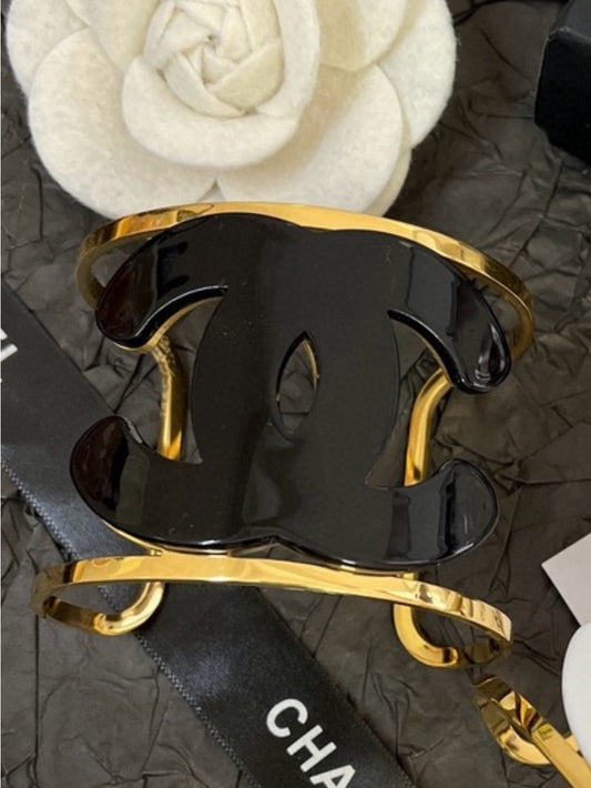 CC Gold Signature Cuff Bracelet