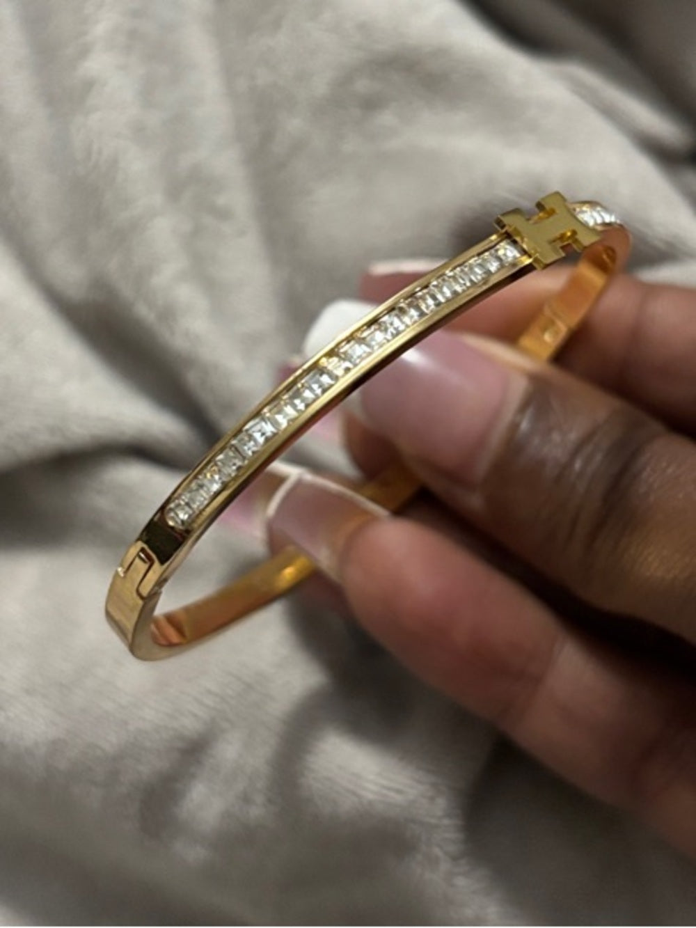 H Diamond Bangle