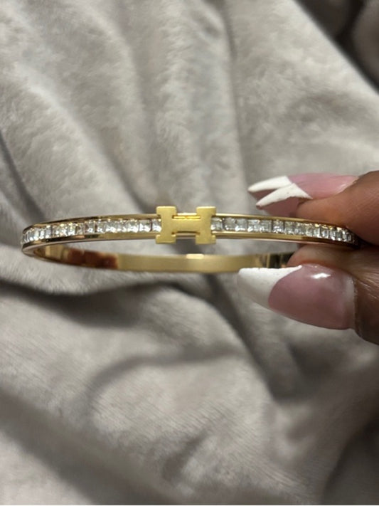 H Diamond Bangle