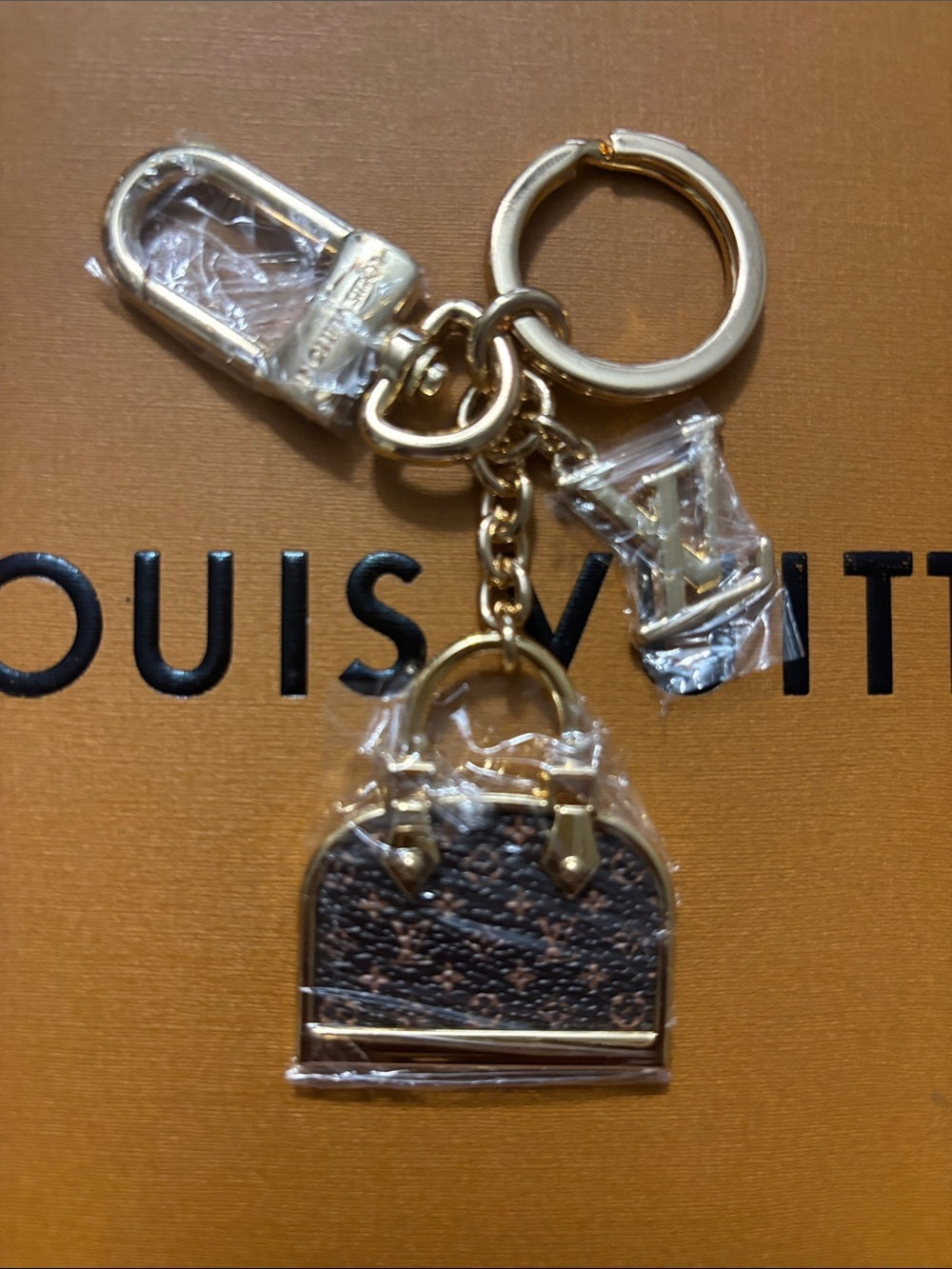 LV Brown Bag Charm Keychain