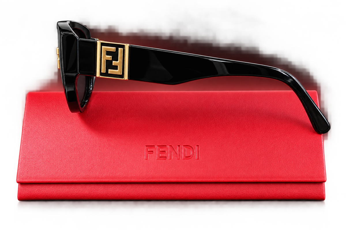 Fendi Black & Burgundy Statement Sunglasses