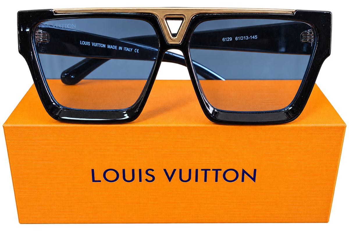 Louis Vuitton Black & Gold Statement Sunglasses